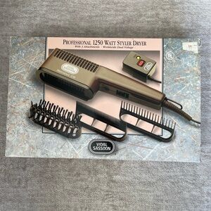 Vintage Vidal Sassoon Professional 1250 Watt Hair Styler Dryer VS-540 Brand New